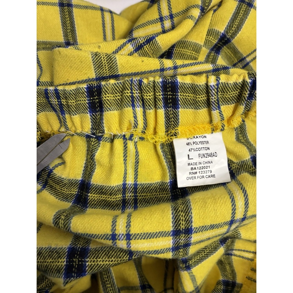 Clueless Cher Horowitz Dress Costume Size Large 2 Pc Yellow Black Plaid Pleated - Picture 4 of 9